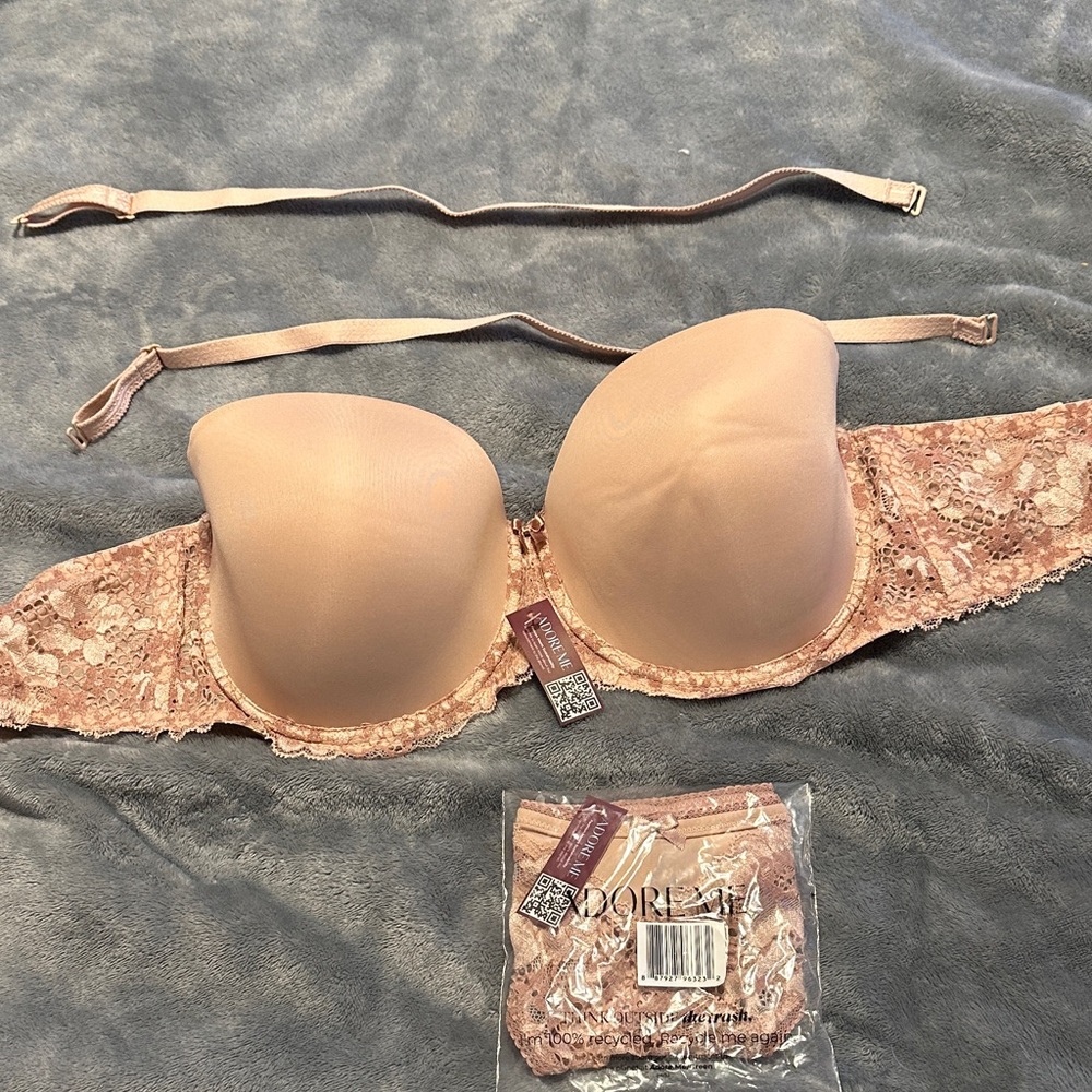 Adore Me Lace Bra Set - Nude